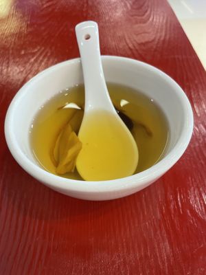 A free soup   at Clean Water Vegetarian - 净水素食 in Shanghai