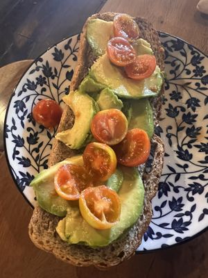Cherry Tomatoes & Avocado Toast  at The Toast Taproom - Malasaña in Madrid