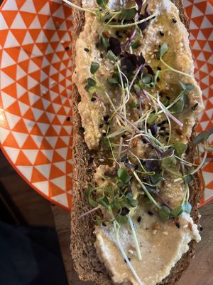 Hummus & Rucula Toast   at The Toast Taproom - Malasaña in Madrid