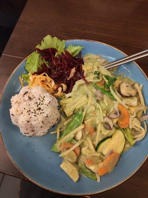 Green curry at Veggico in Vienna