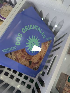 Vegan pizza at Vida Sana in Tacuarembo