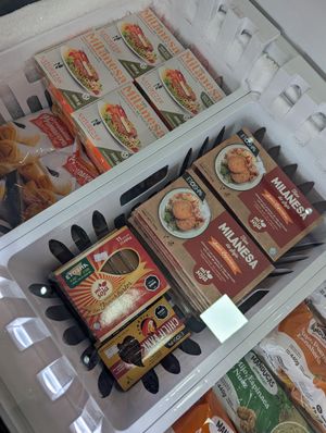 Vegan meats at Vida Sana in Tacuarembo