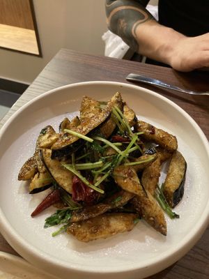 fried aubergine   at Dein Stübchen China Restaurant 邻家食堂 in Frankfurt