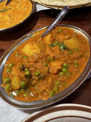 Aloo gobi with tomato and green peas  at Red Fort Cuisine of India in La Verkin