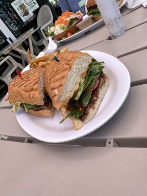Vegan tempeh bacon sando  at Afternoon Deli in Grass Valley