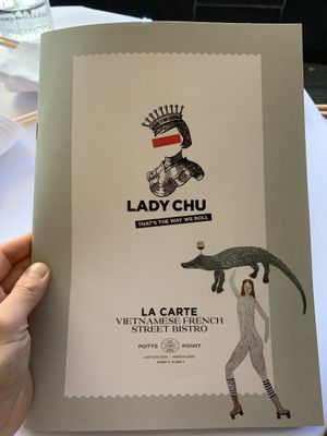 Menu as of DEC 2024   at Lady Chu in Potts Point
