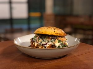 Pulled Mushroom Burger at Cooper's Farm2Plate in Ao Nang