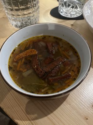 soup  at Vegan Brunch in Riga