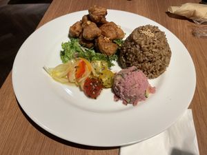 Veggie meat at Ko-So Cafe in Tokyo