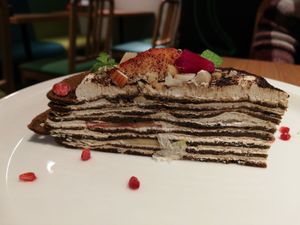 Buckwheat millefeuille at Ko-So Cafe in Tokyo