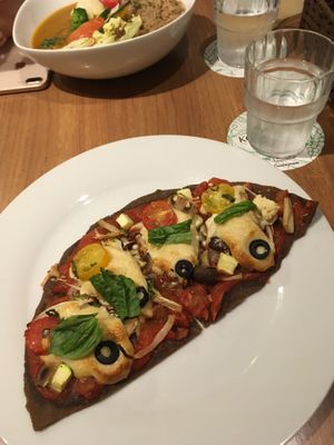 Half vegan pizza at Ko-So Cafe in Tokyo