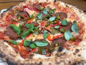 Pepperoni pizza at Base Woodfired Pizza - Riverside in Christchurch