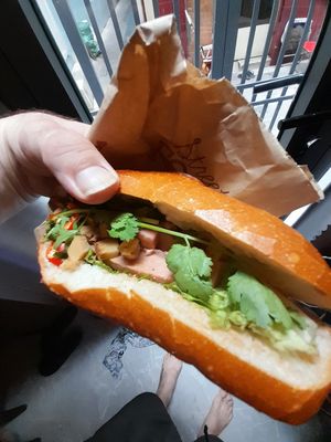 My excellent vegan banh mi at Hoa Y Bánh mì chay in Ho Chi Minh City