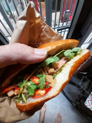 Best vegan bánh mi in Saigon at Hoa Y Bánh mì chay in Ho Chi Minh City