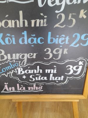 Board at Hoa Y Bánh mì chay in Ho Chi Minh City