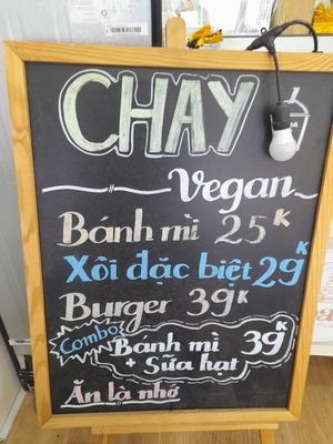 Sign at Hoa Y Bánh mì chay in Ho Chi Minh City