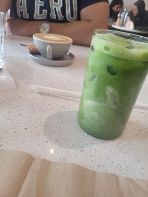 Matcha drink at The Cravin' Pantry in Mumbai