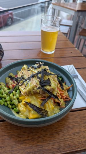 Vegan poke bowl at Great Ocean Road Brewhouse in Apollo Bay
