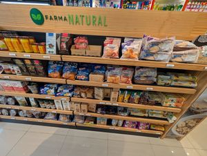 Some vegan snacks in there at Farmashop 83 in Paysandu