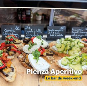 Vegetarian options   at Pienza Aperitivo in Lyon