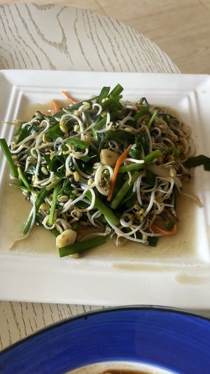 leek and bean sprouts  at Chinese Food City in Bukhara
