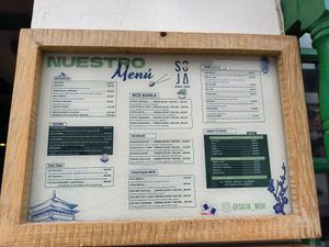 Menu at Soja Sushi Wok in Villa De Leyva