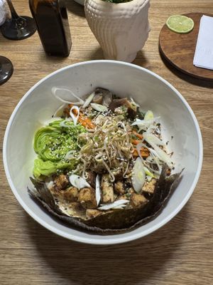 Vegan ramen - BEFORE asking for more broth  at Soja Sushi Wok in Villa De Leyva