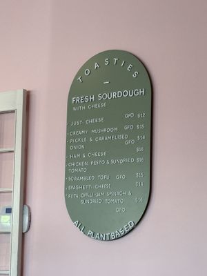 Menu  at Vonuts in Wellington