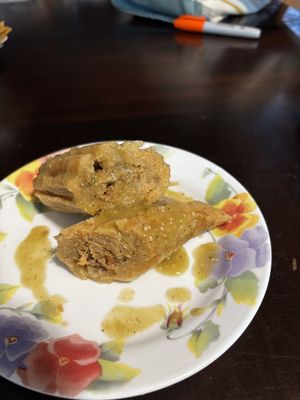 Chik’n tamale with mild salsa  at Shane's Tamales in Garden Grove