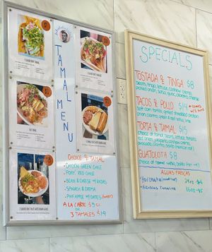 Menu: August 2025  at Shane's Tamales in Garden Grove