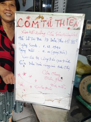 Notice at Thiên Phúc in Ho Chi Minh City