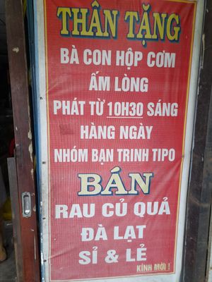 Notice at Thiên Phúc in Ho Chi Minh City