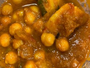 Aloo Channa - Potatoes and chickpeas stew with spices. at Bombay Grill in Louisville