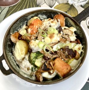 Roast vegetable skillet  at Restaurant Au Relais in Riquewihr