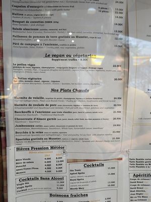 Menu at Restaurant Au Relais in Riquewihr
