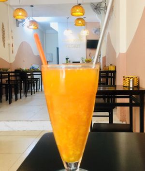 Orange mix carrot juice at Thuận Duyên Buffet Chay in Hanoi