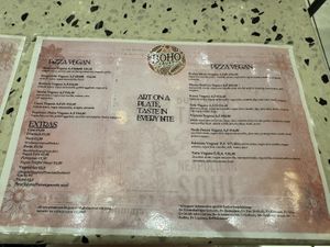 vegan menu  at Boho Crust in Vienna
