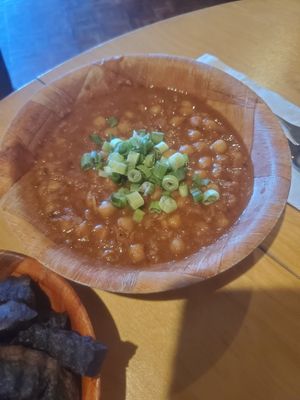 Chickpea chilli at All The Way Live in Philadelphia