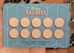They even have these loyalty cards 🙌🏻✔️ at Viva Falafel - Food Stall in London
