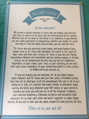 welcoming entrance sign at Sidney Street Cafe in Manchester