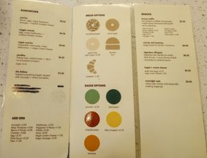 Menu with multiple vegan options at Infusion Coffee & Tea Crafters  in Phoenix