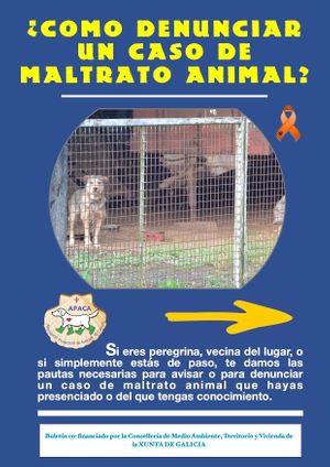 "La única denuncia mal hecha es aquella que no se hace".
Las Administraciones y Autoridades incumplen sistemáticamente la legislación sobre protección animal.

Consulta de qué forma puedes actuar: Https://paradoxahumana.com/6260-2 at Asociación Protectora Animales del Camino (APACA) in Arzua