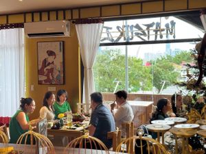 Matsuri Nguyen Hue - Japanese Restaurant with riverview District 1 HCMC - Vegetarian menu available 

https://matsurirestaurant.com.vn/ at Matsuri Japanese Restaurant - Nguyen Hue in Ho Chi Minh City