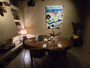 Interior at the back at Kosmopoliet in Bruges