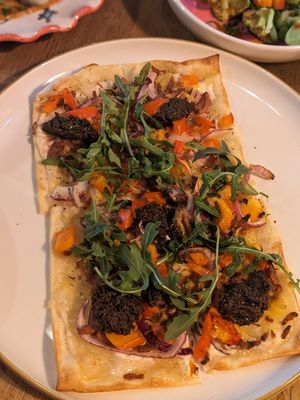 Flammkuchen at Kosmopoliet in Bruges