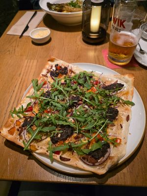 Flammkuchen at Kosmopoliet in Bruges