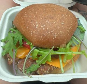 Vegan Brekkie sandwich!! Tempeh n house made jalapeño mayo 🤌🤌  at Brooklyn Street Local in Detroit