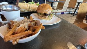 Vegan Poutine & Oyster Mushroom Po’Boy  at Brooklyn Street Local in Detroit