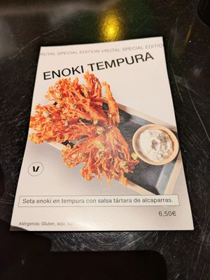 Fried enoki add at Vrutal - Diputació in Barcelona
