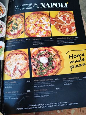 Grilled vegetable-pizza could turn vegan when leaving mozzarella and pesto out. Pizza base is vegan. #Veganuary at Much & Mellow in Ao Nang